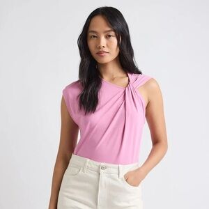 RW&CO- Pink Sleeveless Crew Neck Top
